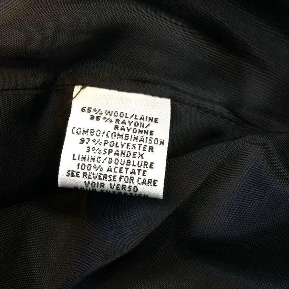 Talbots Petites Womens Black White Herringbone Wool Shift Dress Size 4 - Picture 8 of 11